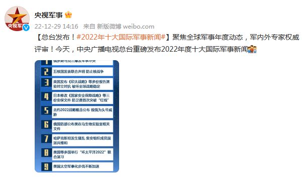 今天軍事新聞最新消息2022年，2022年最新軍事新聞一覽